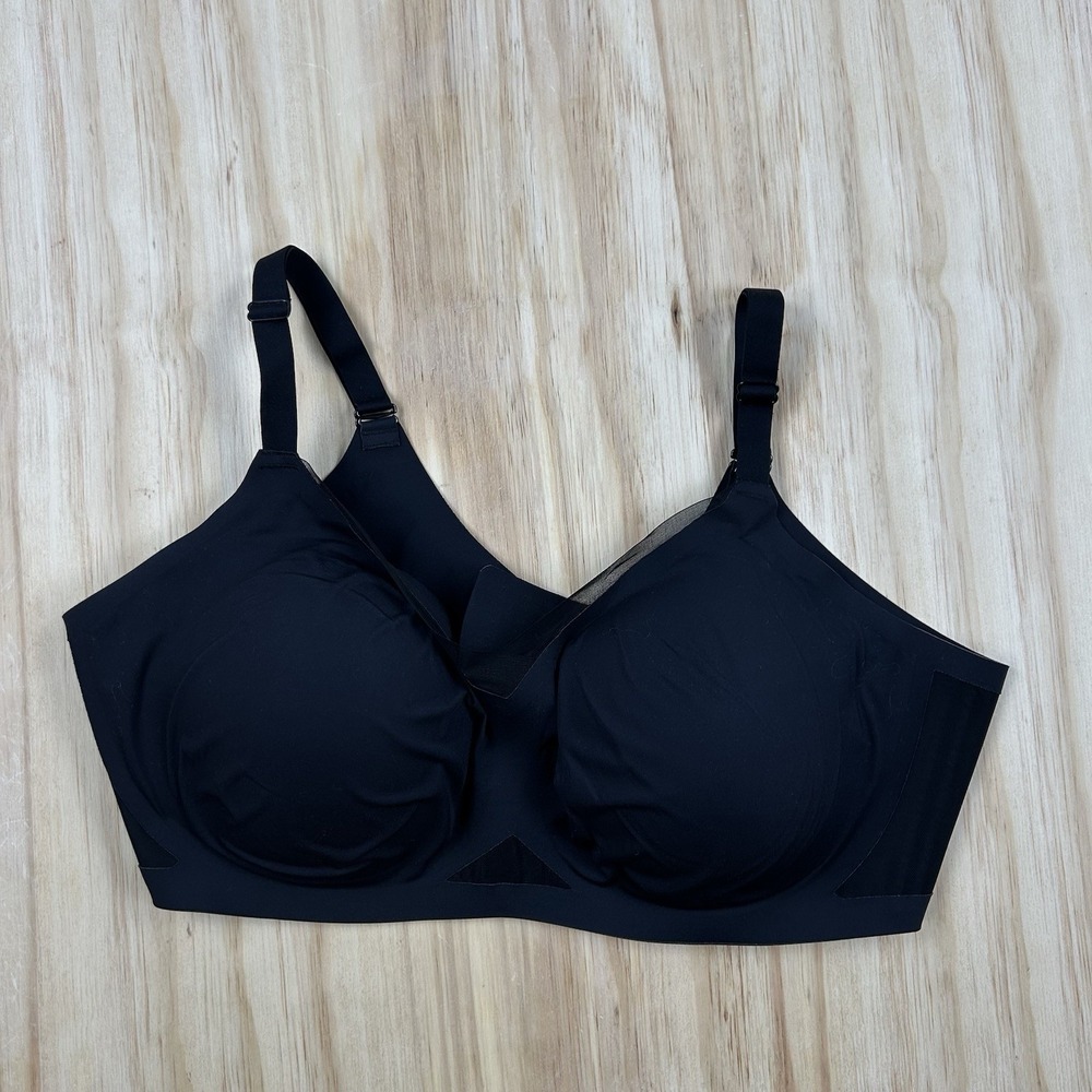 Honey Love‎ Crossover Bra Womens 3X Wireless Lift Black Convertible W Pads